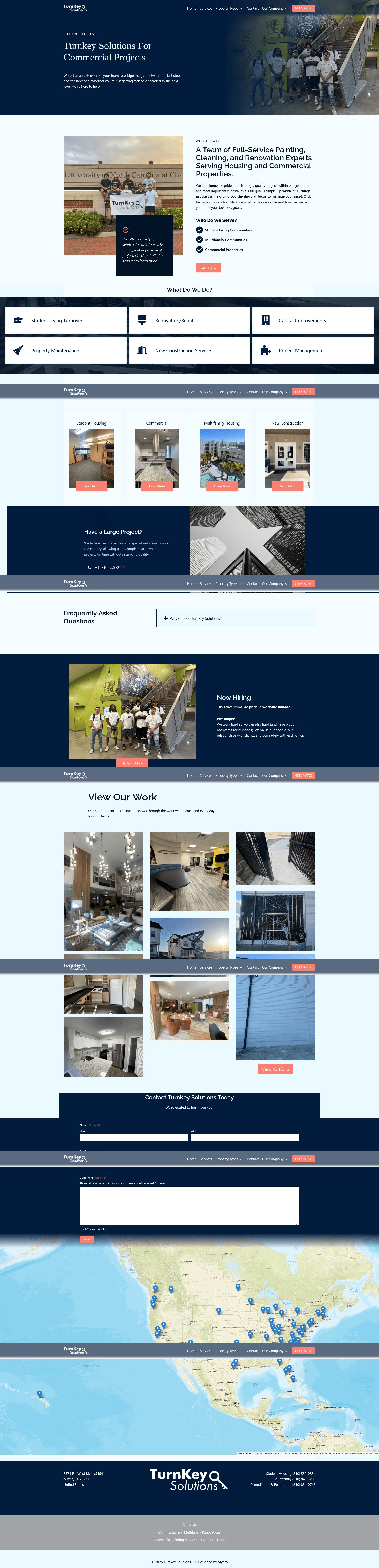 Case study screenshot showcasing the Turnkey Solutions operations management dashboard and integrated Zoho CRM pipeline designed by Alynto to automate Chattanooga driver scheduling, dispatch routing, and client billing.